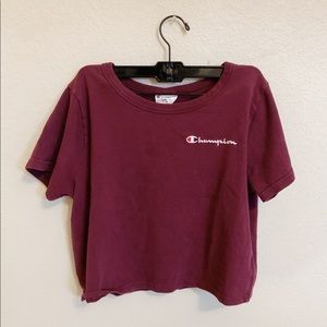 Champion Crop Tee (Script Logo)